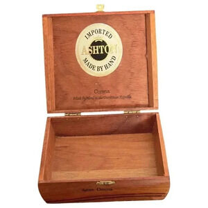 Ashton Corona Handmade Wooden Cigar Box Imported From Dominican Republic